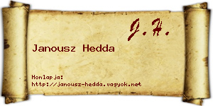 Janousz Hedda névjegykártya